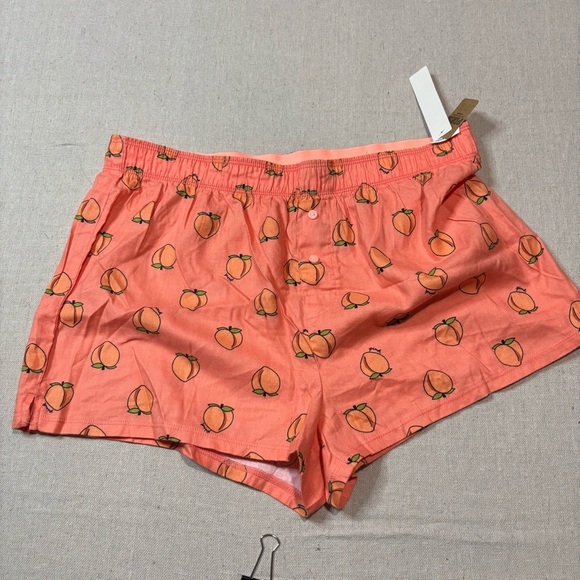 Victoria's Secret PINK Elastic Waist Cotton Peach Pajama Sleep Short Small NWT - Picture 1 of 7